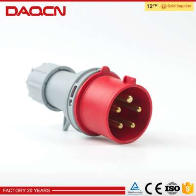 China manufacturer high quality 3 pin 16a industrial male and female plug