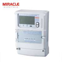 Three phase LCD display multifunctional electricity smart kwh watt hour meter energy meter with button